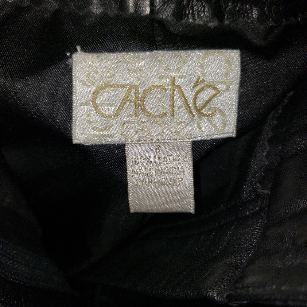 Cache High Waisted Leather Pants - image 3